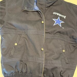 Vintage Pro Player Dallas Cowboys Jacket NFL Coat Mens XL Blue 90s